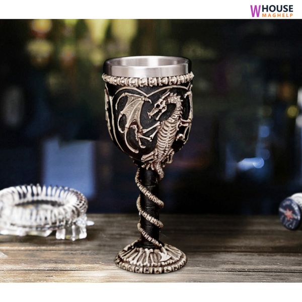 Cup Antique dragon made of polystone