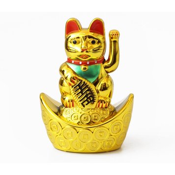 Maneki Neko Battery Gold