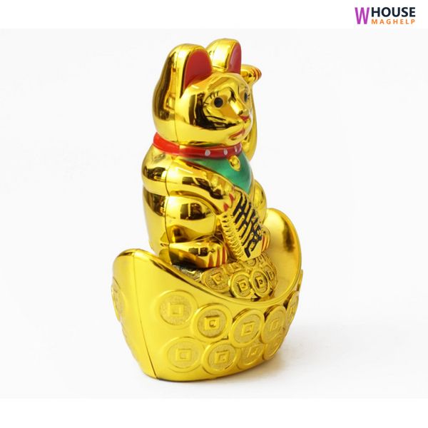 Maneki Neko Battery Gold