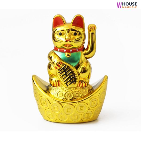 Maneki Neko Battery Gold