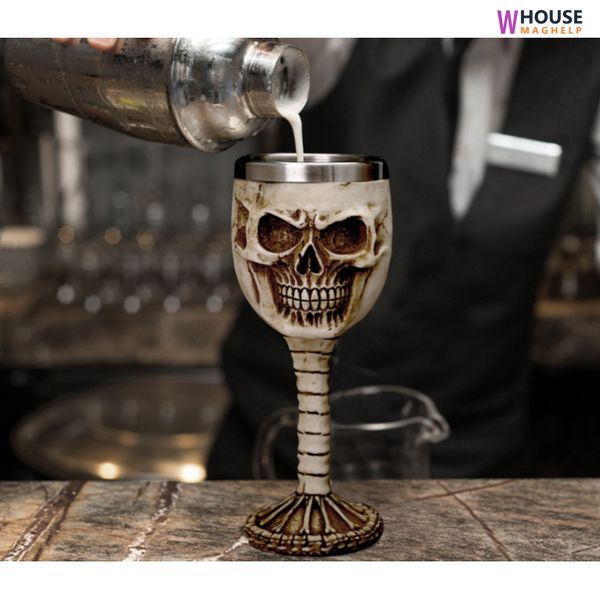 Polystone Skull Cup