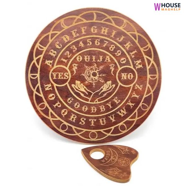 Спиритная доска "OUIJA" (d=36,5 см×0,8 см), стеганая, резная, покрытая патиной и лаком K334303A фото