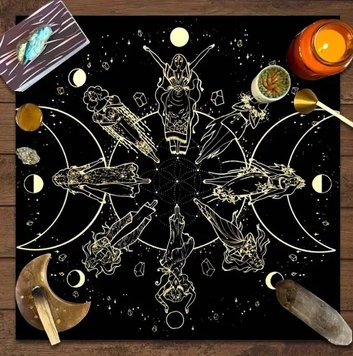 Tarot tablecloth JP147, (70x70 cm), polyester