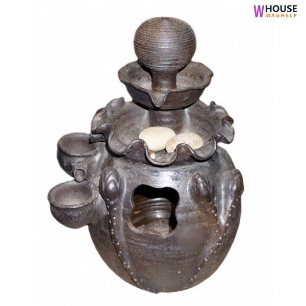 Waterfall - garden ceramic fountain Lotus