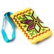 Purse - cosmetic bag with embroidery Yellow