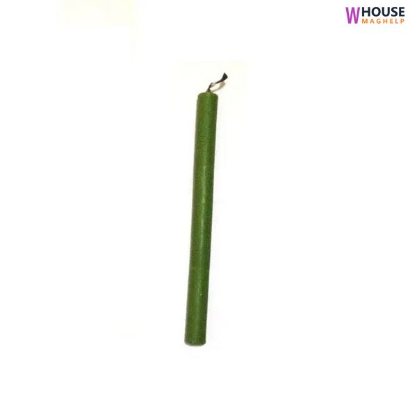 Green magic wax candle