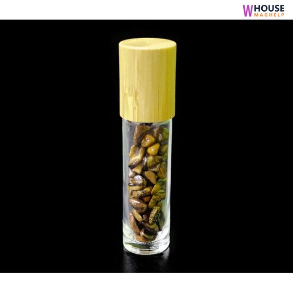 Aromaroller with stones 10ml. Tiger's Eye