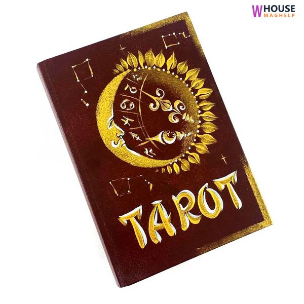 Tarot box ‘Tarot’ (19,5x14x6 cm), for storage of tarot cards brown