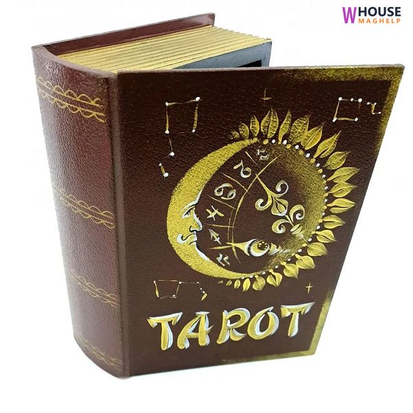 Tarot box ‘Tarot’ (19,5x14x6 cm), for storage of tarot cards brown