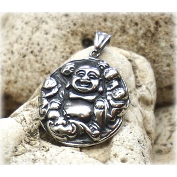 Amulet of Hotei in a circle No. 003