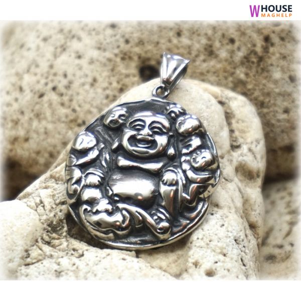 Amulet of Hotei in a circle No. 003