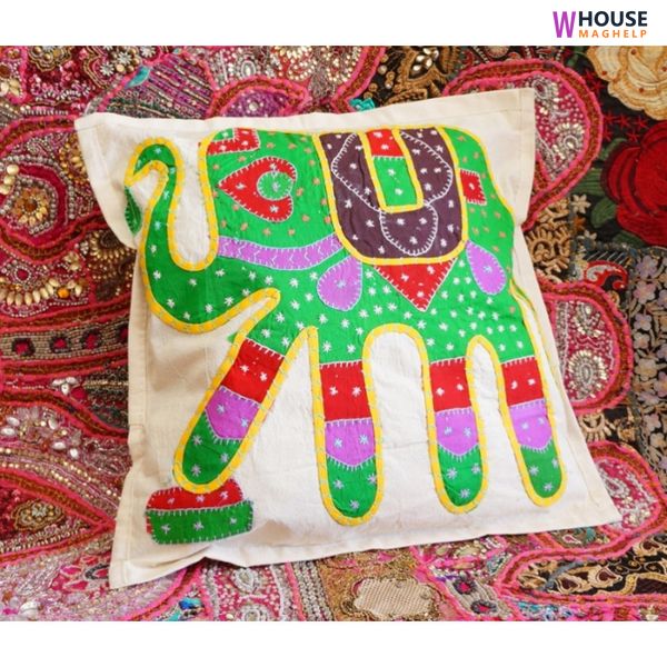 Indian pillowcase White