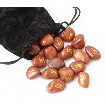 Set of runes for divination from Red Jasper