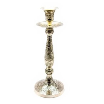 Підсвічник бронзовий "Срібло" (24,5х9,5х9,5 см)(Candle Stand 10" Nkl) K324477 фото