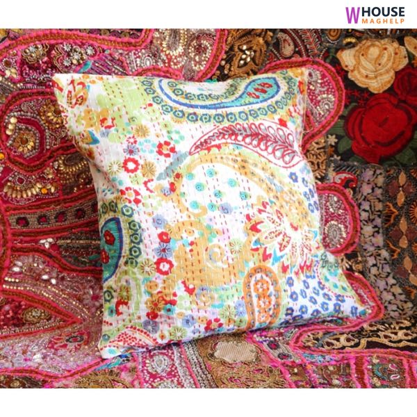 Indian pillowcase White