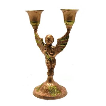 Підсвічник "Ангел" бронзовий (16х10,5х7 см)(Candle Stand Boy 2C Copper) K328254 фото