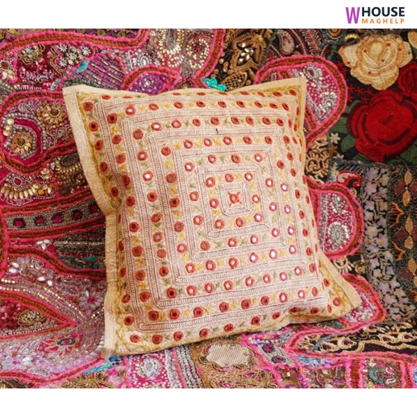 Indian pillowcase Beige