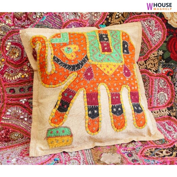 Indian pillowcase Beige