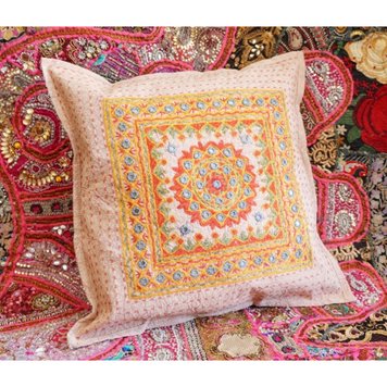 Indian pillowcase Beige