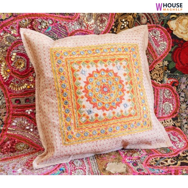 Indian pillowcase Beige