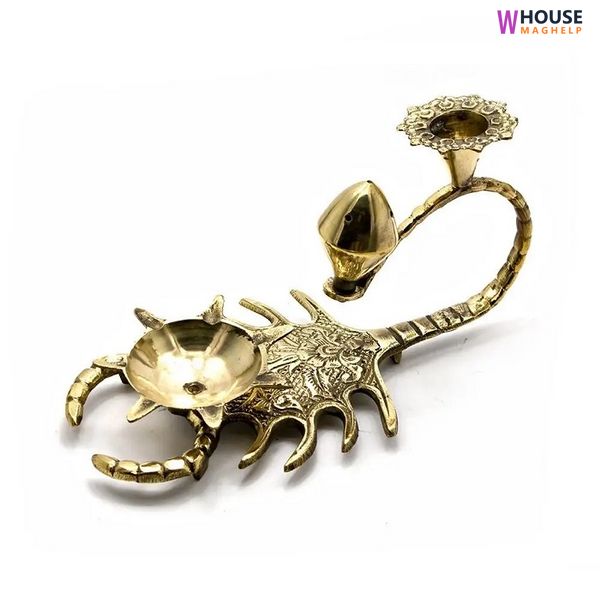 Candle holder "Scorpion" bronze (19x9.5x9.5 cm) (Candle stand Scorpion Big)