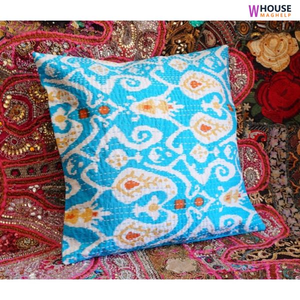 Indian pillowcase Light blue