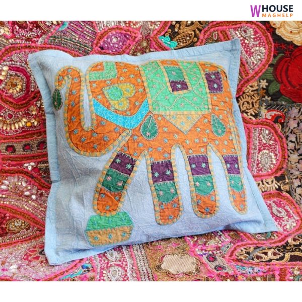 Indian pillowcase Light Blue