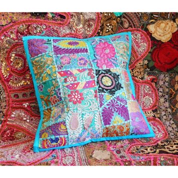 Indian pillowcase Light blue