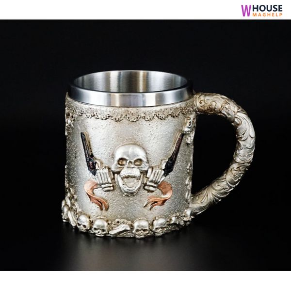 Skull bowl in polystone CUP-7